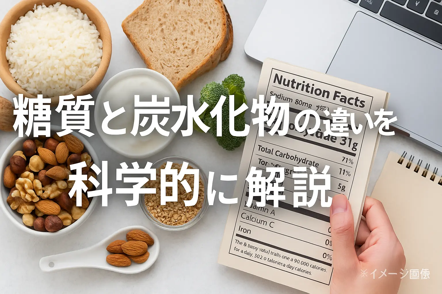 糖質と炭水化物の違いがわかる！食事管理の正しい知識とは