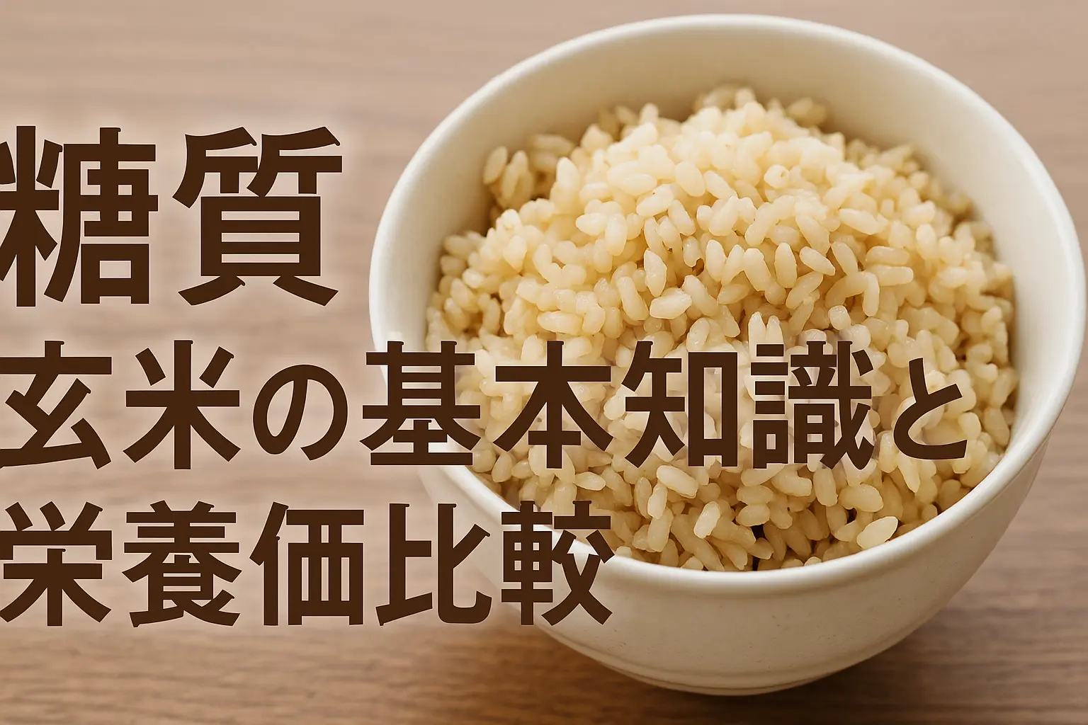 糖質制限中も安心！玄米の糖質量とダイエット効果を徹底解説