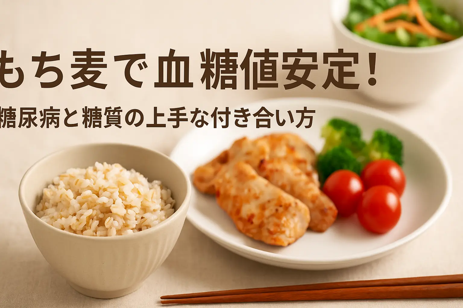 もち麦で血糖値安定！糖尿病と糖質の上手な付き合い方
