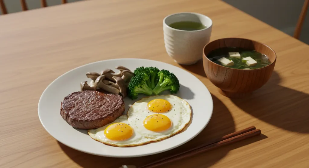 糖質制限 朝ごはん 男性向けがっつりメニュー
