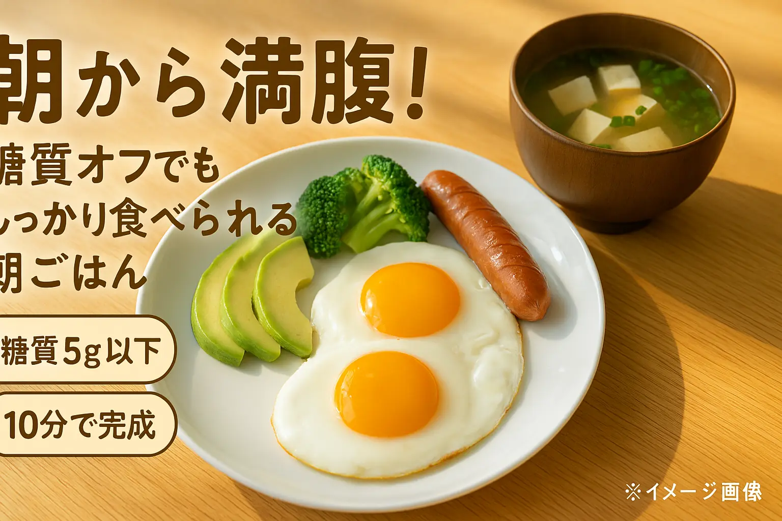 糖質制限でも朝ごはんがっつり！満腹レシピとコツ