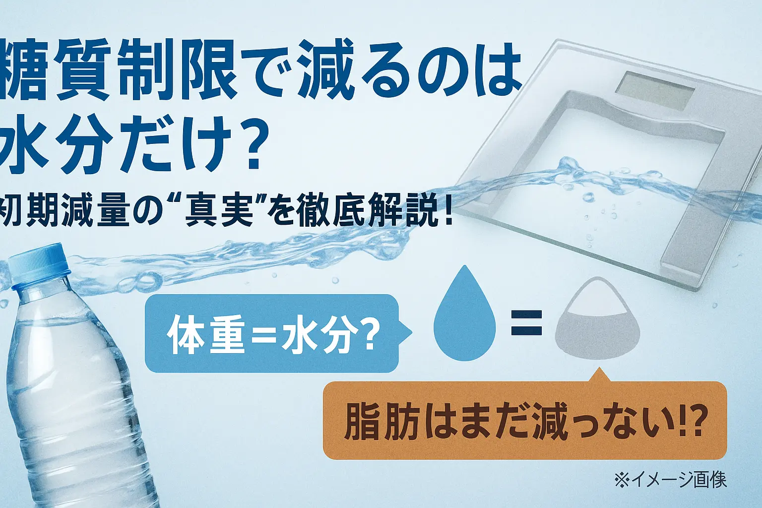 糖質制限で体重が減る？水分が抜けるだけの真実