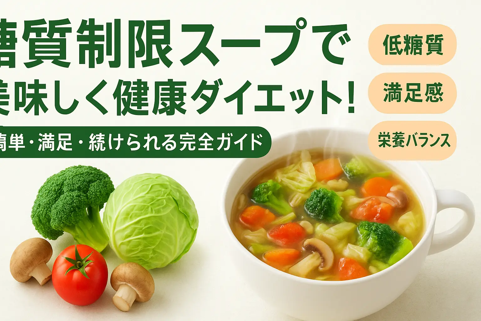 糖質制限スープで美味しく健康ダイエット！完全ガイド