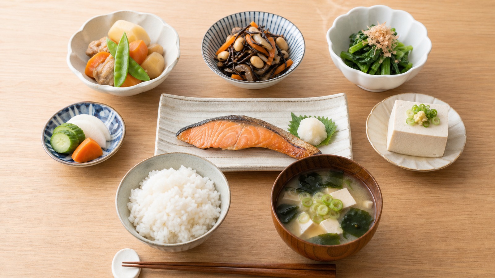 糖質だけでなく栄養バランスを確認できる主食・主菜・副菜の食卓